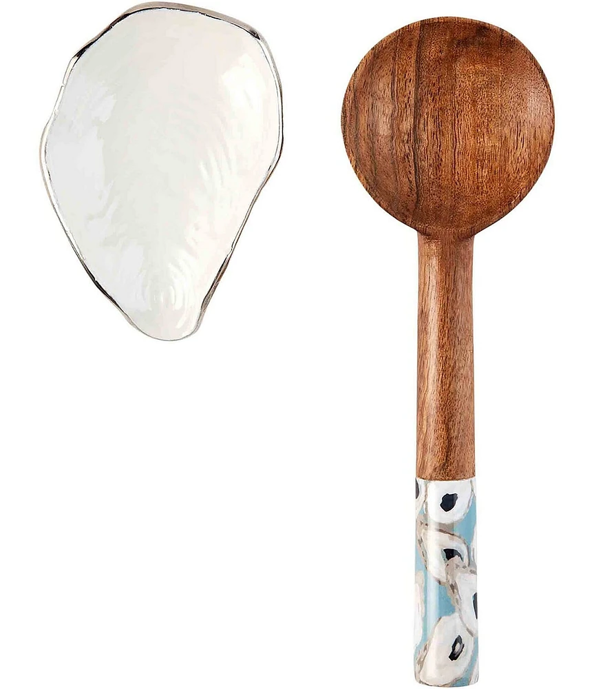 Mud Pie Oyster Spoon Rest Set