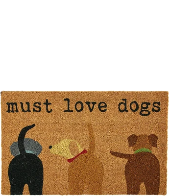 Mud Pie Puppy Collection Must Love Dogs Door Mat