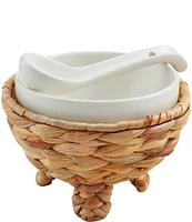 Mud Pie Sienna Hyacinth Ceramic Salsa Tidbit Set