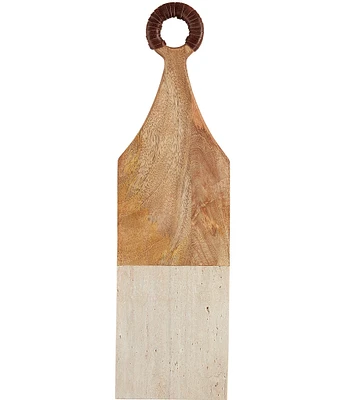 Mud Pie Sienna Small Wood & Marble Cheeseboard