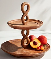 Mud Pie Twisted Handle Tiered Server - 14#double;
