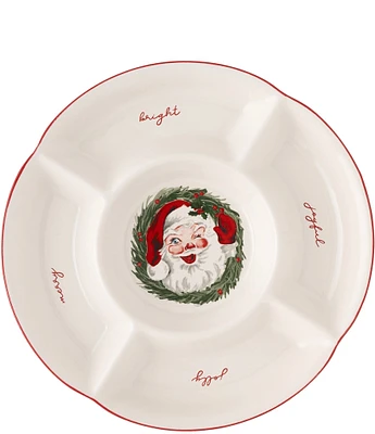 Mud Pie Vintage Santa 5-Section Server