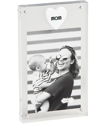 Mud Pie We Are Family Acrylic Mom Plaque Picture Frame