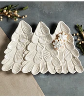 Mud Pie White Christmas Collection Multi Tree Shaped Platter