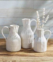 Mud Pie White House Collection Textured Jug Bud Vase