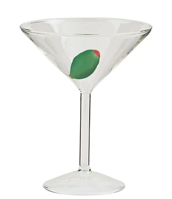 Mud Pie Wine O'Clock Olive Icon Martini Glass