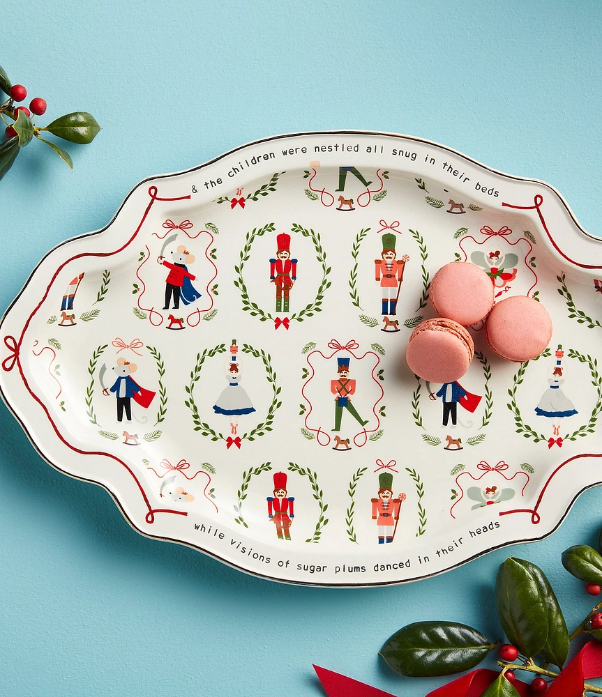 Mud Pie Winter Wonderland Nutcracker Christmas Platter