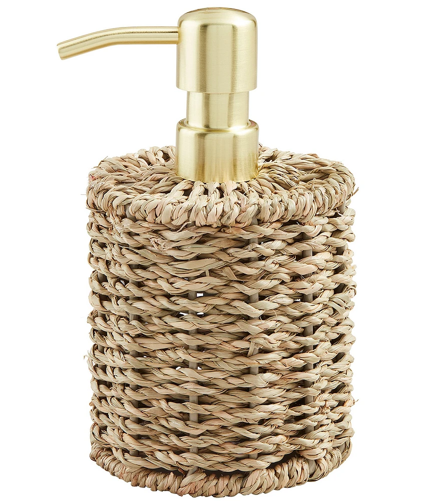 Mud Pie Woven Seagrass Lotion/Soap Dispenser