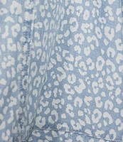 Multiples Plus Size Lyocell Printed Point Collar 3/4 Flounce Sleeve Button Front Peplum Jacket