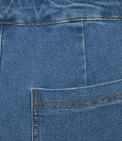 Multiples Plus Size Wide Leg Pull-On Cropped Denim Jeans