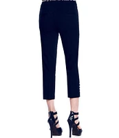 Slimsation® by Multiples Straight Ladder Hem Pull-On Twill Crop Pants