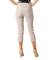Slimsation® by Multiples Straight Ladder Hem Pull-On Twill Crop Pants