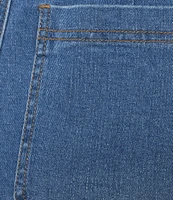 Multiples Wide-Leg Pull-On Cropped Denim Jeans