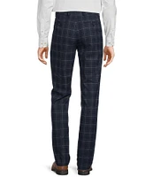 Murano Alex Slim Fit Plaid Flat Front Suit Separates Dress Pants