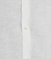 Murano Baird McNutt Linen Solid Short Sleeve Woven Shirt