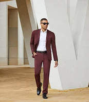 Murano Big & Tall Alex Slim Fit Flat Front Performance Stretch Suit Separates Dress Pants