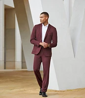 Murano Big & Tall Alex Slim Fit Flat Front Performance Stretch Suit Separates Dress Pants