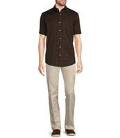Murano Big & Tall Classic Fit Dobby Dot Short Sleeve Woven Shirt