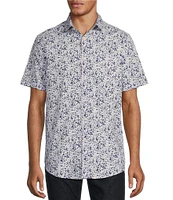 Murano Big & Tall Classic-Fit Floral Print Short Sleeve Woven Shirt