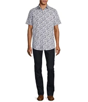 Murano Big & Tall Classic-Fit Floral Print Short Sleeve Woven Shirt