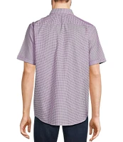 Murano Big & Tall Classic-Fit Small Square Dobby Short Sleeve Woven Shirt