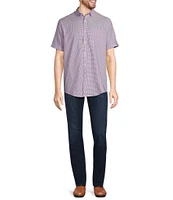 Murano Big & Tall Classic-Fit Small Square Dobby Short Sleeve Woven Shirt