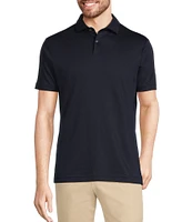 Murano Big & Tall Liquid Luxury Slim Fit Solid Interlock Short Sleeve Polo Shirt