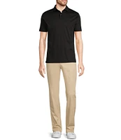 Murano Big & Tall Liquid Luxury Slim Fit Solid Interlock Short Sleeve Polo Shirt