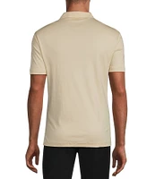 Murano Big & Tall Liquid Luxury Slim Fit Solid Interlock Short Sleeve Polo Shirt