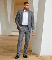 Murano Big & Tall Prehistoric Prep Collection Alex Slim Fit Houndstooth Suit Separates Dress Pants