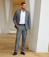 Murano Big & Tall Prehistoric Prep Collection Slim Fit Houndstooth Suit Separates Jacket