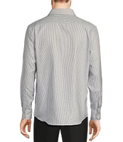 Murano Big & Tall Slim Fit Geometric Dobby Long Sleeve Woven Shirt