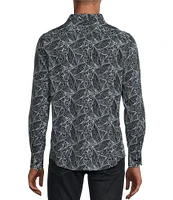 Murano Big & Tall Slim Fit Pattern Performance Stretch Long Sleeve Woven Shirt