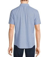 Murano Big & Tall Slim Fit Performance Small Circle Geometric Print Short Sleeve Woven Shirt