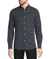 Murano Big & Tall Slim-Fit Performance Stretch Printed Long Sleeve Woven Shirt