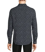 Murano Big & Tall Slim-Fit Performance Stretch Printed Long Sleeve Woven Shirt