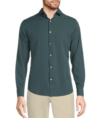 Murano Big & Tall Slim Fit Solid Performance Stretch Long Sleeve Woven Shirt