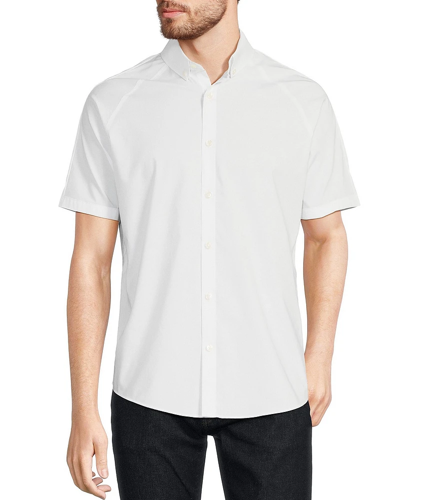 Murano Big & Tall Solid Poplin Short Sleeve Woven Shirt