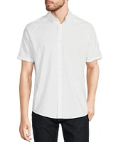 Murano Big & Tall Solid Poplin Short Sleeve Woven Shirt