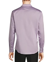 Murano Big & Tall Slim Fit Solid Sateen Spread Collar Long Sleeve Woven Shirt