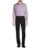 Murano Big & Tall Slim Fit Solid Sateen Spread Collar Long Sleeve Woven Shirt