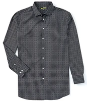 Murano Big & Tall Slim-Fit Square Geometric Performance Stretch Long-Sleeve Woven Shirt