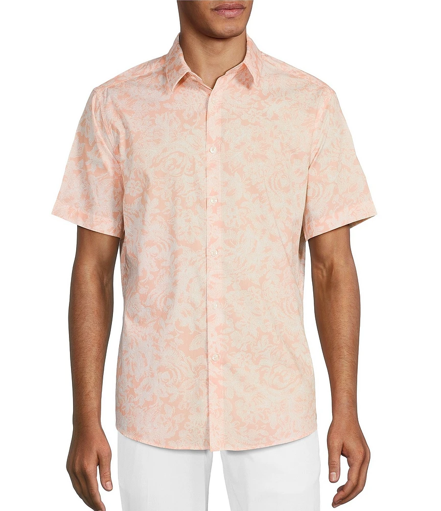 Murano Big & Tall Taser Floral Print Short Sleeve Woven Shirt