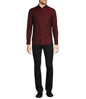 Murano Big & Tall Timeless Twenties Collection Slim Fit Herringbone Print Long Sleeve Woven Shirt