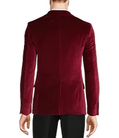 Murano Big & Tall Velvet Slim Fit Suit Separates Notch Lapel Blazer