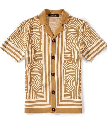 Murano Big Boys 8-20 Jacquard Block Camp Knit Top