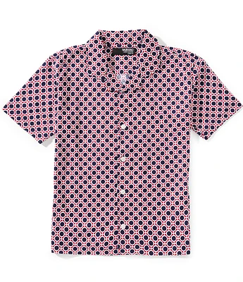 Murano Big Boys 8-20 Liquid Luxury Camp Print Button Front Shirt
