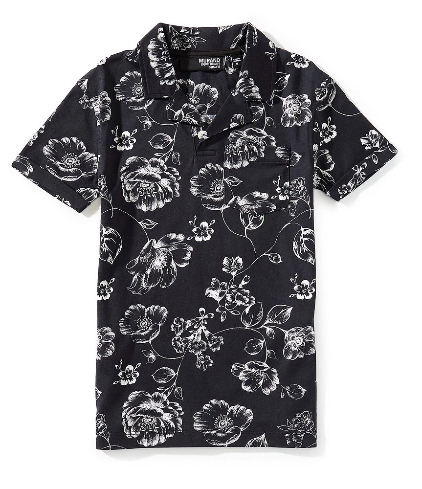 Murano Big Boys 8-20 Liquid Luxury Print Johnny Polo Shirt