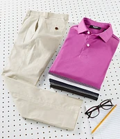 Murano Big Boys Liquid Luxury Slim Fit Printed Interlock Polo Shirt