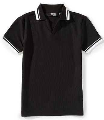 Murano Big Boys 8-20 Liquid Luxury Tipped Johnny Polo Shirt